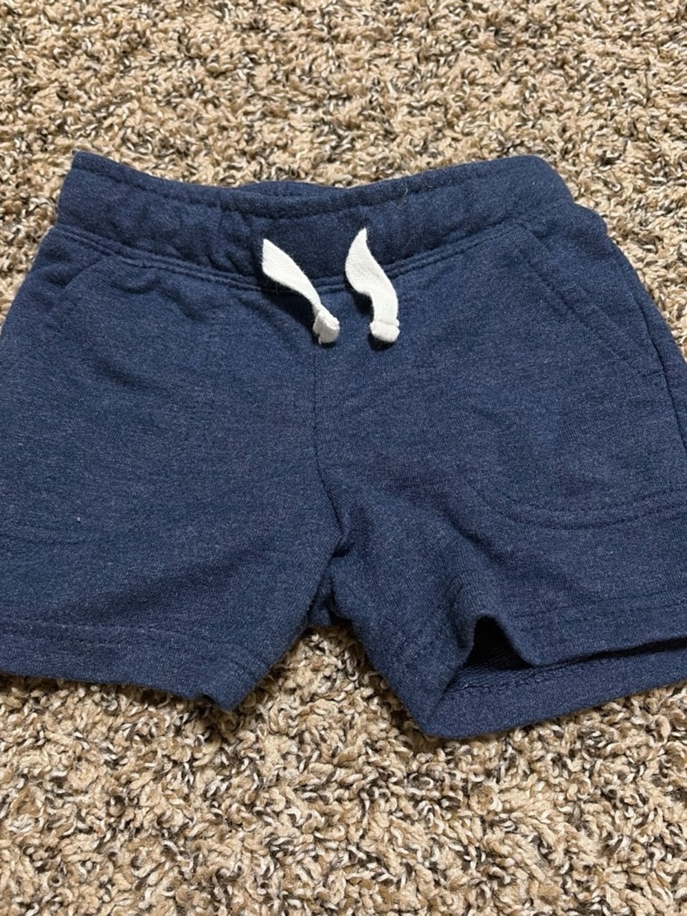 Cat & Jack Navy Blue Pull-On Shorts with White Drawstring